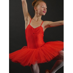 GTC7B - Tutu court rouge tulle raide