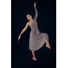 GRL38B - Robe 4 pans couleur taupe