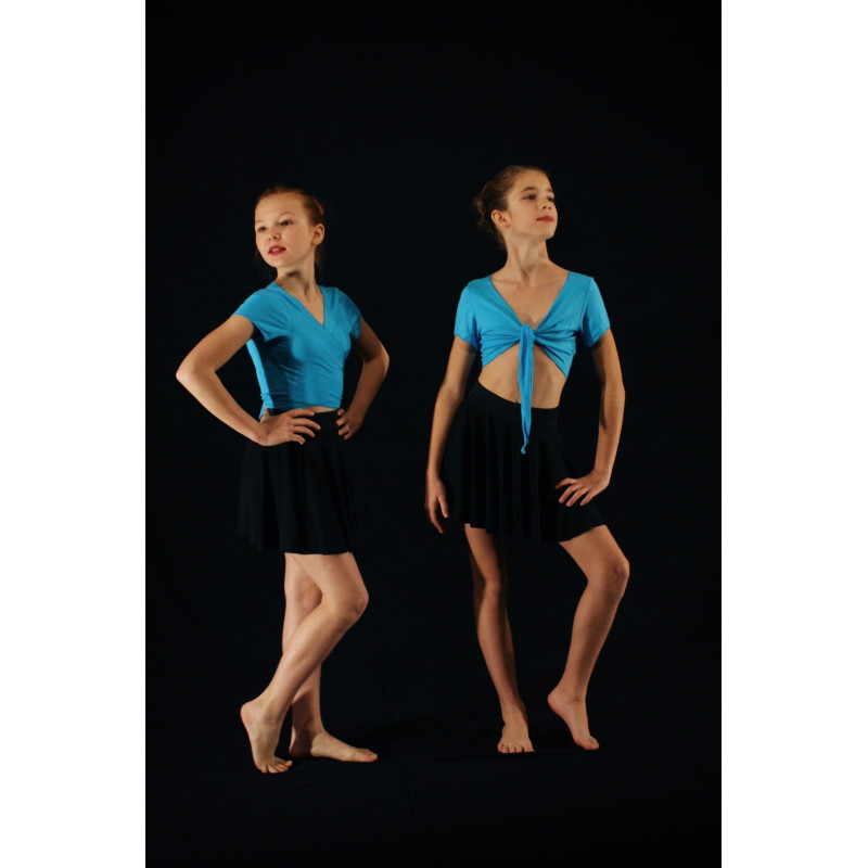 MH26C - Cache coeur manches courtes turquoise MH26C - Cache coeur manches courtes turquoise