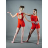 GC12R - Combishort rouge raz de cou