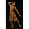 GRL22C - Robe à manches en lycra marron glacé