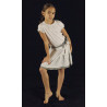 MJC6 - Jupe courte blanche avec liseret gris