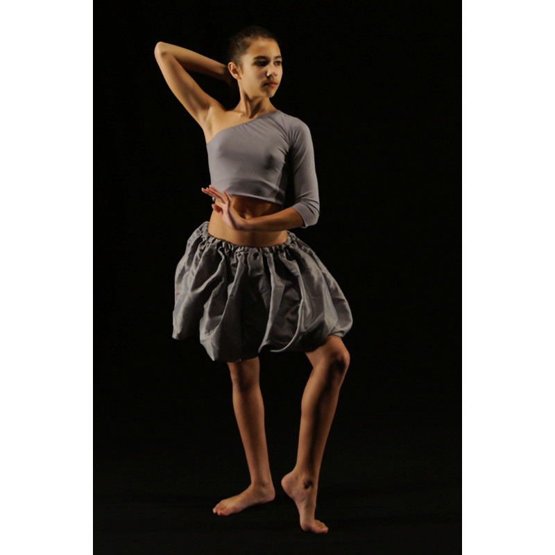 MJC10B - Jupe courte bouffante grise MJC10B - Jupe courte bouffante grise