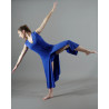 GRL21N - Robe fendue bleu royal avec shorty