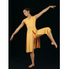 GRL21L - Robe fendue jaune plus shorty