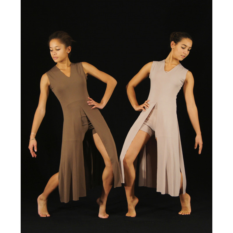 GRL21E - Assortiment robes fendues couleurs terre avec shorty GRL21E - Assortiment robes fendues couleurs terre avec shorty