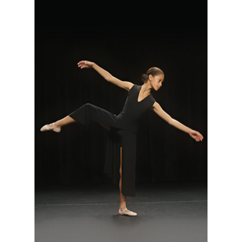 GRL21C - Robe longue fendue noire GRL21C - Robe longue fendue noire