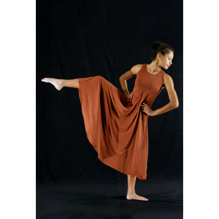 GRL17A - Robe 4 pans chocolat