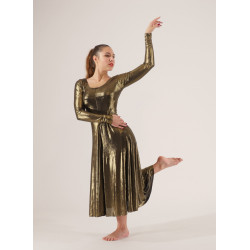 GRL11 - Robe bronze à manches
