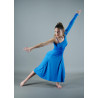 GRL10E - Robe une manche bleu océan