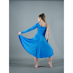 GRL10E - Robe une manche bleu océan