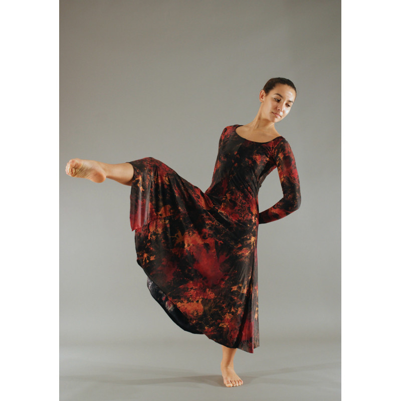 GRL9B - Robe feu 4 pans - 2 manches GRL9B - Robe feu 4 pans - 2 manches