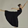 GRL7B - Robe longue col Mao noire