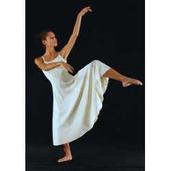 GRL6 - Robe longue Kylian lycra écrue