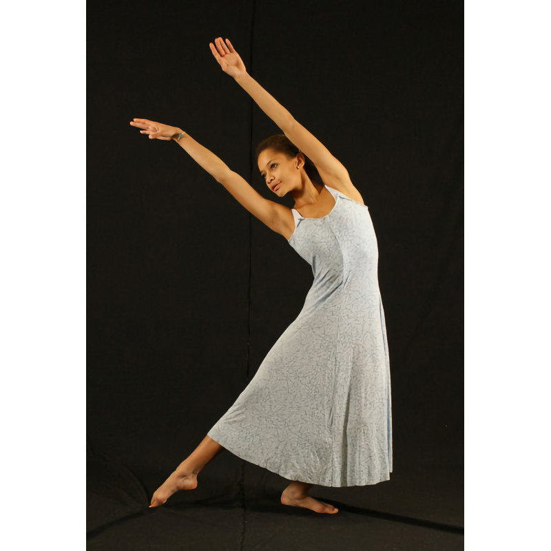 GRL4BIS - Robe longue couleur bleu ciel marbré GRL4BIS - Robe longue couleur bleu ciel marbré