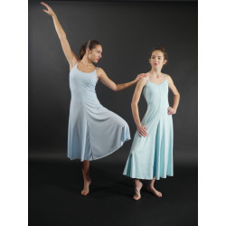 GRL4 - Robe lycra couleur bleu ciel