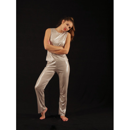 GEP15A - Ensemble pantalon et haut argent