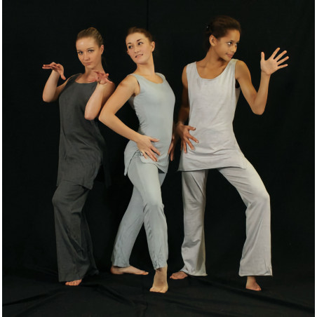GEP19 - Ensemble pantalon et haut camaieu de gris