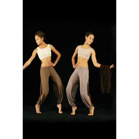 GEP25 - Ensemble sarouel et brassière couleurs terre