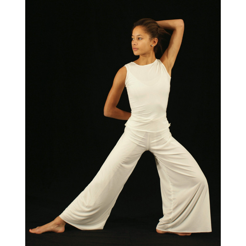 GEP26 - Ensemble pantalon chinois de couleur écrue GEP26 - Ensemble pantalon chinois de couleur écrue