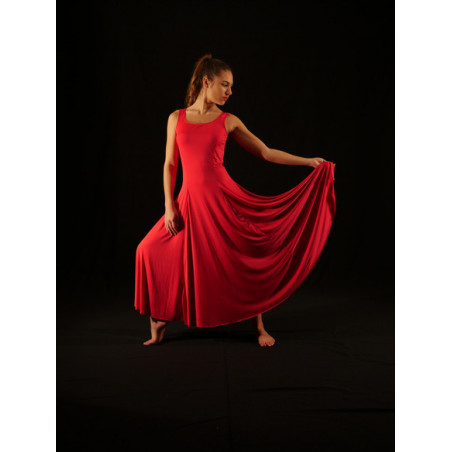 GRL1K - Robe 6 pans lycra cristal rose fuchsia