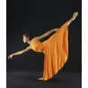 GRL1I - Robe 6 pans lycra cristal orange clair