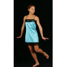 GRC29B - Robe courte Charleston turquoise