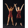 GRC20 - Robe noire à paillettes rouges