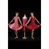GRC12B - Robe rétro cintrée camaieu de rose