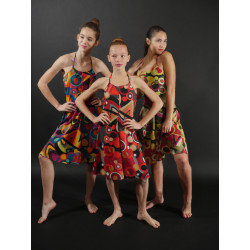 GRC8 - Robe courte rétro de couleurs