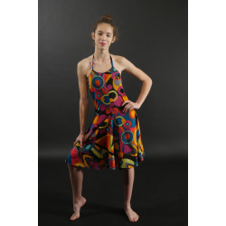 GRC8 - Robe courte rétro de couleurs