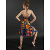 GRC8 - Robe courte rétro de couleurs