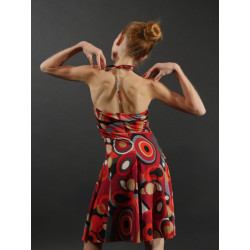 GRC8 - Robe courte rétro de couleurs