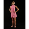 GRC7H - Robe courte col mao rose