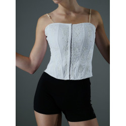 GH10A - Bustier blanc à baleines
