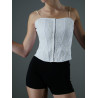 GH10A - Bustier blanc à baleines