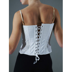 GH10A - Bustier blanc à baleines