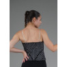 GH13A - Bustier noir à pois blancs