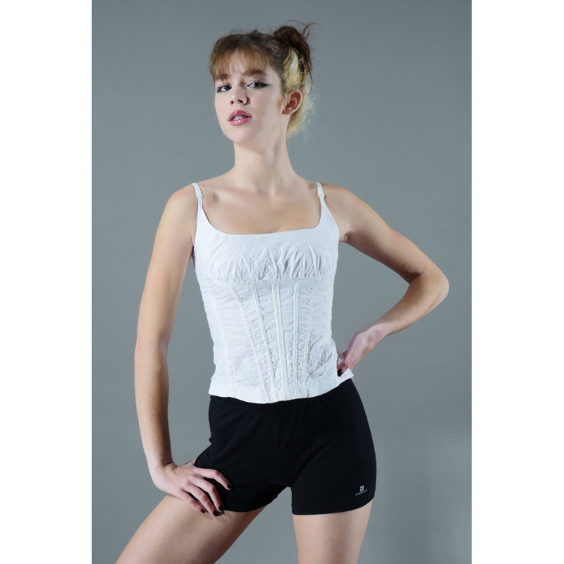 GH14B - Haut bustier blanc fines bretelles