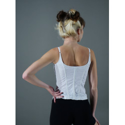 GH14B - Haut bustier blanc fines bretelles