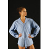 GH21C - Chemise homme bleue manches longues