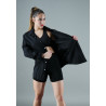GH21L - Chemise homme en stretch noire