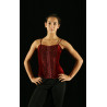 GH25A - Bustier velours rouge bordeaux