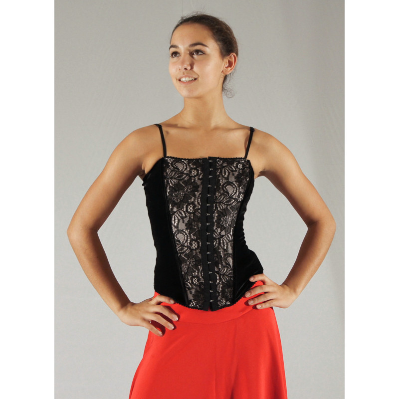 GH25B - Bustier velours noir GH25B - Bustier velours noir