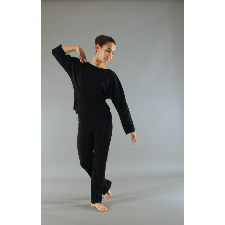 GH28 - Tee shirt manches chauve souris noir