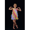 PR38 - Robe volants verticaux multicolores pastels