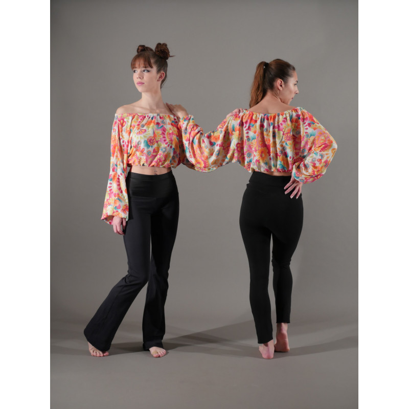 GH48 - Crop top coloré à manches longues GH48 - Crop top coloré à manches longues
