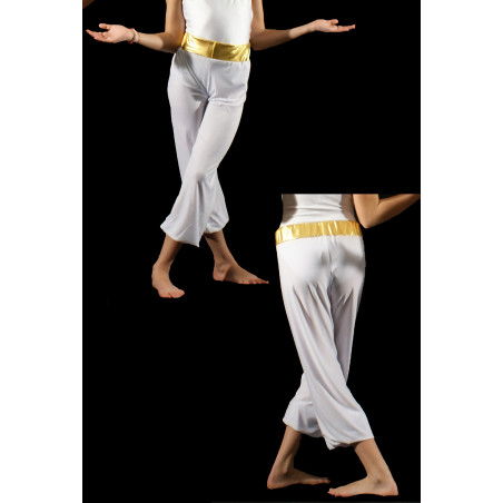 MP1 - Sarouel blanc ceinture dorée