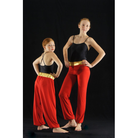 MP1BIS - Sarouel rouge ceinture dorée