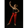 MP3R - Pantalon droit rouge en pitch